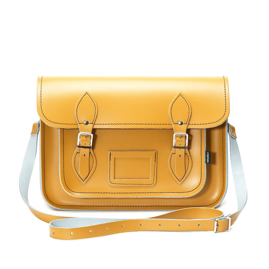 Handmade Leather Satchel - Yellow Ochre-1